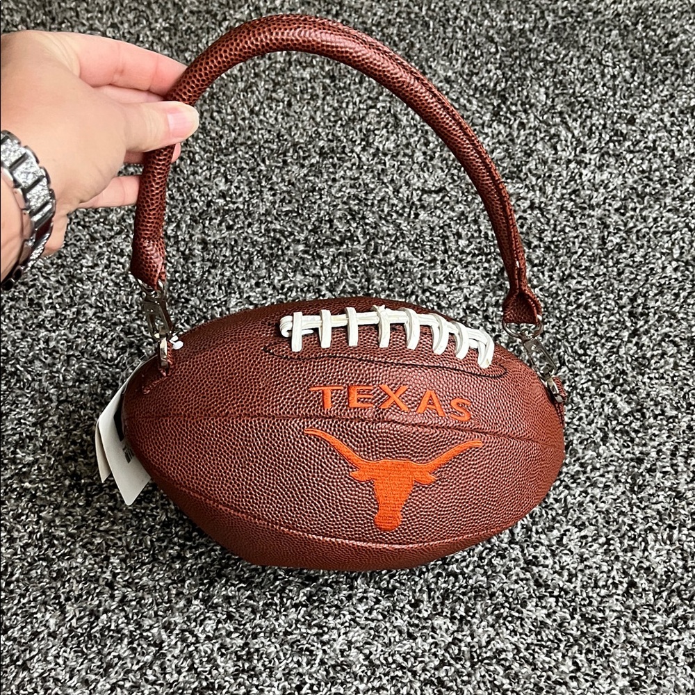 Texas Longhorns Football-Shaped Shoulder Bag